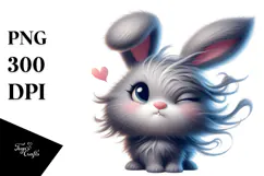 Whimsical Cartoon Bunny PNG Product Image 1