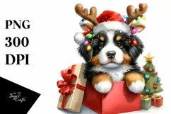 Watercolor Bernese Mountain Dog PNG Product Image 1