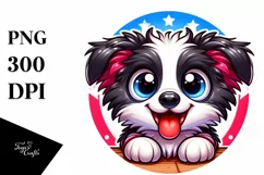 Enthusiastic Funny Border Collie Cartoon | Clipart Product Image 3
