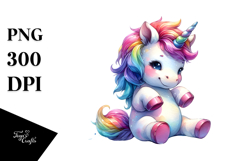 Cute Unicorn Jumping PNG Product Image 1