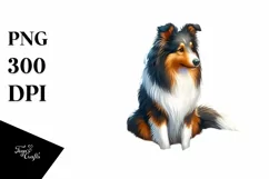 Collie in Sand with Surf and Slippers | Sublimation | Product Image 3