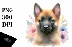 Colorful Watercolor Malinois | Sublimation | Clipart Product Image 3