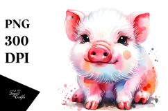 Simple Baby Pig Drawing | Clipart Product Image 1