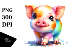 Simple Baby Pig Drawing | Clipart Product Image 1