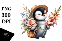 Cute Boho Penguin Gladiolus Bouquet Product Image 1
