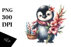 Boho Baby Penguin Gladiolus Bouquet Product Image 3