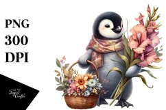 Baby Penguin Boho Gladiolus Bouquet Product Image 3
