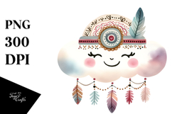Whimsical Smiling Cloud PNG Product Image 1