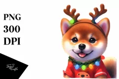 Watercolor Shiba Inu PNG Product Image 3