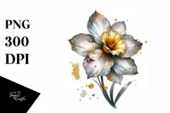 Colorful Watercolor Flower Sticker Clipart Product Image 1