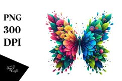 Abstract Vibrant Butterfly PNG Product Image 3