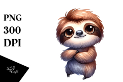 Cute Sloth with Big Eyes | Sublimation | Clipart Product Image 1