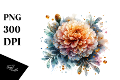 Abstract Watercolor Marigold Golden Product Image 1