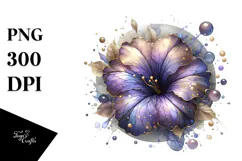 Glossy Petunia Abstract, High-Res PNG Product Image 1