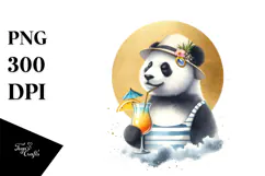 Panda in Beachwear, High-Res PNG Product Image 1