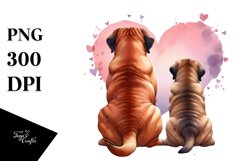 Digital Painting of Bullmastiff Holding Heart Product Image 1