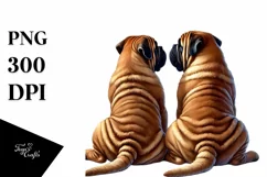 Cute Bullmastiff with Heart, Transparent PNG Product Image 1