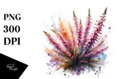 Heather Made of Material, Watercolor Splash PNG Product Image 1