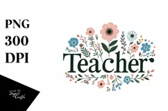 Simple Flowers Teacher Summer Flower PNG Product Image 1