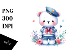 Cute Bear Sailor Suit PNG Product Image 1