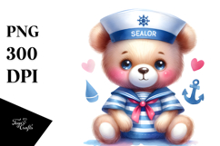 Cute Bear Sailor Suit PNG Product Image 1