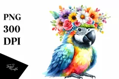 Cute Macaw Vibrant Colors Sitting | Clipart Product Image 1