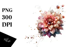 Glossy Dahlia, Transparent PNG Product Image 1