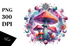 Magical Celestial Mushroom Tarot, SPLASH PNG Product Image 1
