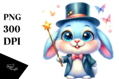 Goofy Baby Rabbit with Book PNG Product Image 1