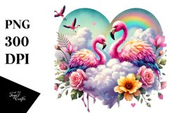 Adorned Flamingo on Cloud PNG Product Image 1