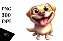 Crazy Funny Labrador Retriever | Watercolor Clipart Product Image 1