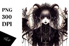 Detailed Gothic Girl PNG Product Image 1