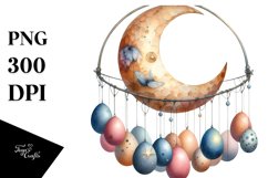 Half Moon with Eggs Hanging Sublimation PNG Product Image 1