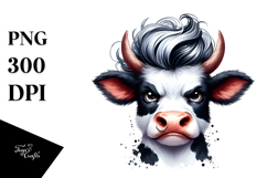 Angry Funny Cow PNG Product Image 1
