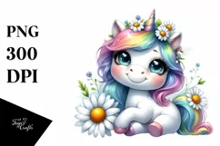 Babyunicorn Watercolor | Sublimation | Clipart Product Image 3