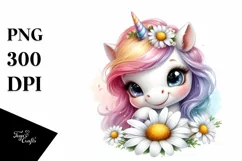 Babyunicorn Watercolor | Sublimation | Clipart Product Image 1
