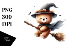 Funny Witch Bear Design | Sublimation | Clipart Product Image 1