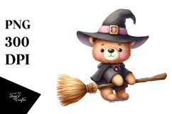 Funny Witch Bear Design | Sublimation | Clipart Product Image 3