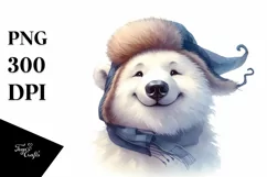 Funny Polar Bear Portrait Tongue Out | Clipart Product Image 3