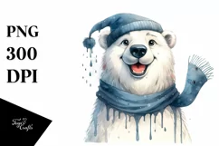 Funny Polar Bear Portrait Tongue Out | Clipart Product Image 3
