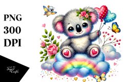 Adorned Koala Watercolour Drawing Product Image 1