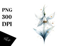 Abstract Watercolor Snowdrop Golden Insertions Product Image 3