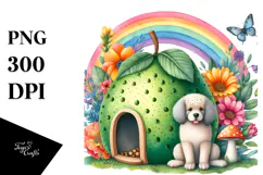 Dog House Rainbow Mushroom | Clipart Product Image 1