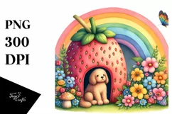 Dog House Rainbow Mushroom | Clipart Product Image 3