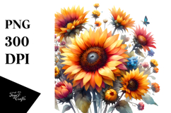 Vibrant Sunflower Petals | Clipart Product Image 1
