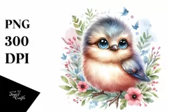 Cute Baby Bird with Big Eyes PNG Product Image 3