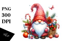 Washed Vibrant Christmas Gnome PNG Product Image 3