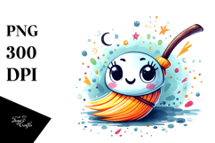 Funny Broom Summer Sticker Clipart Product Image 1