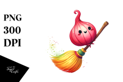 Funny Broom Summer Sticker Clipart Product Image 1