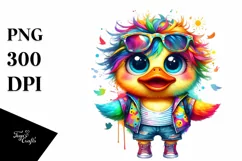 Cute Baby Duck Dressed in Colorful Layers Product Image 3